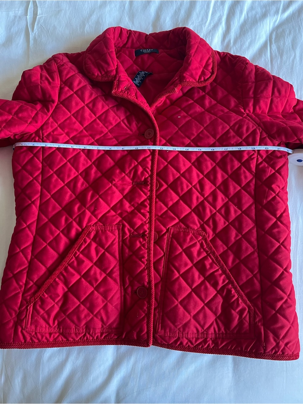 Chaps Quilted Red Jacket - Picture 5 of 5